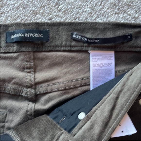 Banana Republic Brown High-Rise Skinny Ankle Stretch-Corduroy Pants Size 27 NWT - Picture 8 of 10